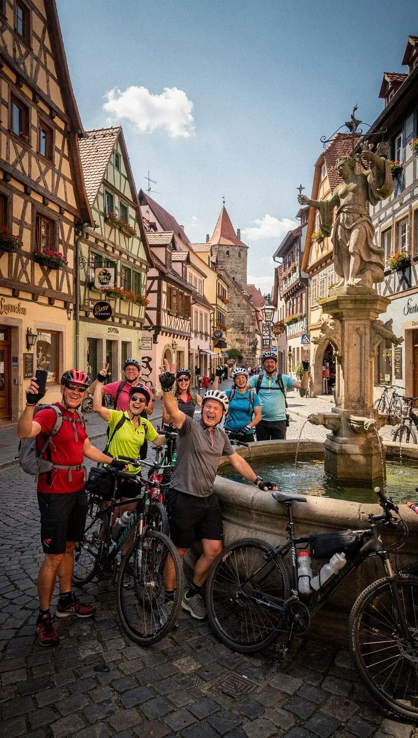 Fotografie eines Reisenden, der vor einem berühmten Wahrzeichen in Berlin steht.