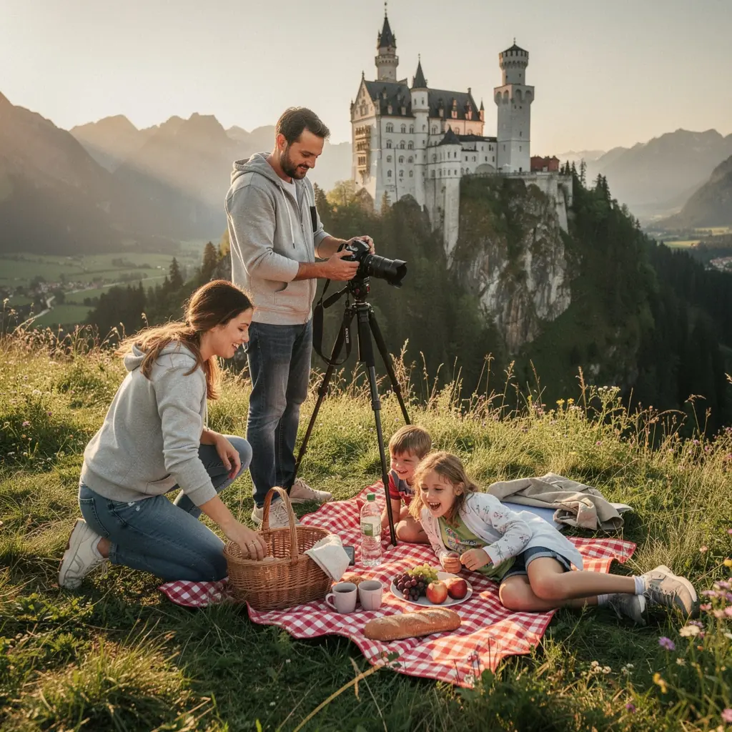 Panoramaaufnahme der Altstadt von Nürnberg mit historischen Gebäuden und charmanten Gassen.